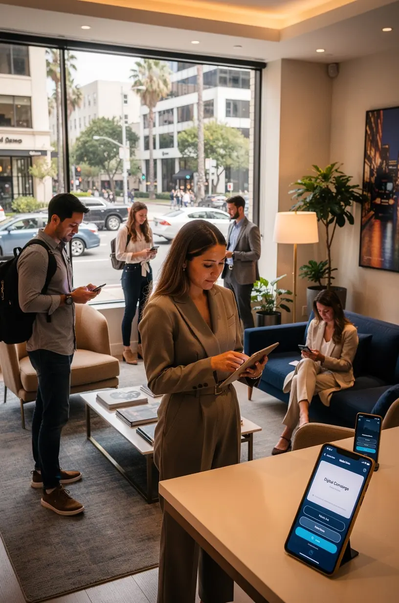 Urban runner using wearable tech for fitness tracking